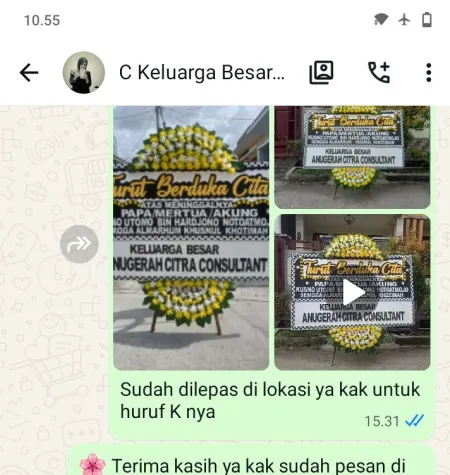 Pengiriman Papan Bunga Duka Jonggol